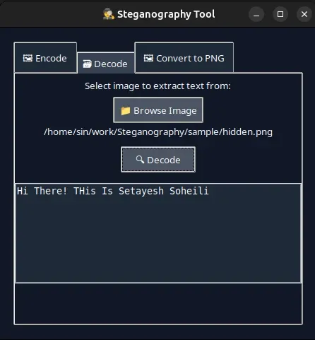 Example output